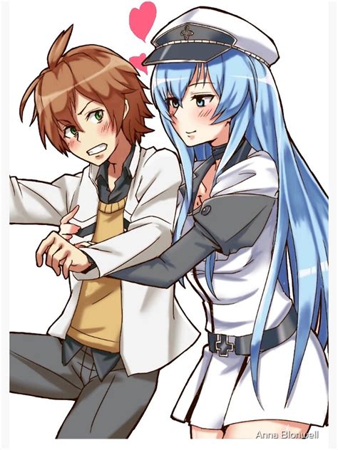Akame Ga Kill Esdeath X Tatsumi Love Spiral Notebook For Sale By