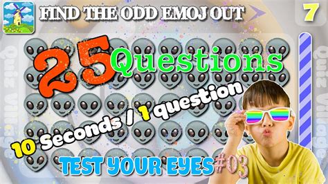 Test Your Eyes 3 L 😜find The Odd Emoji Out L 🤔emoji Puzzle Quiz Youtube