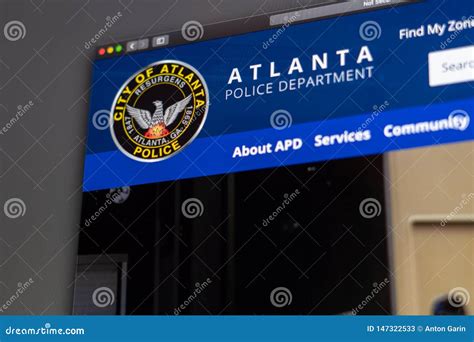 Atlanta Police Department Website Homepage Close Up Of Apd Logo