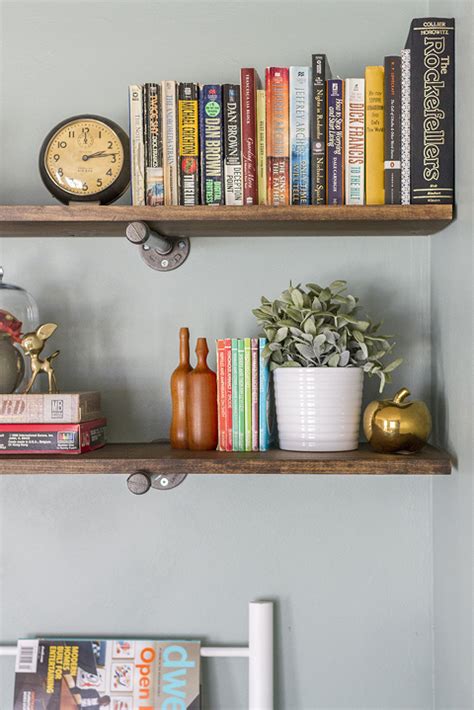 DIY Industrial Built-In Shelving - Dream Green DIY