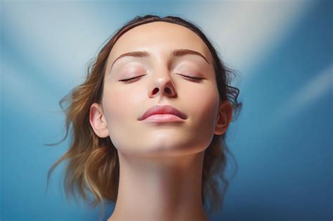 Premium Photo Beautiful Woman With Closed Eyes Beauty Facial