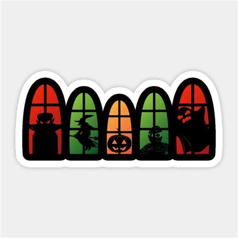 Halloween Window Silhouette by novakdesign in 2022 | Halloween window silhouettes, Stickers ...