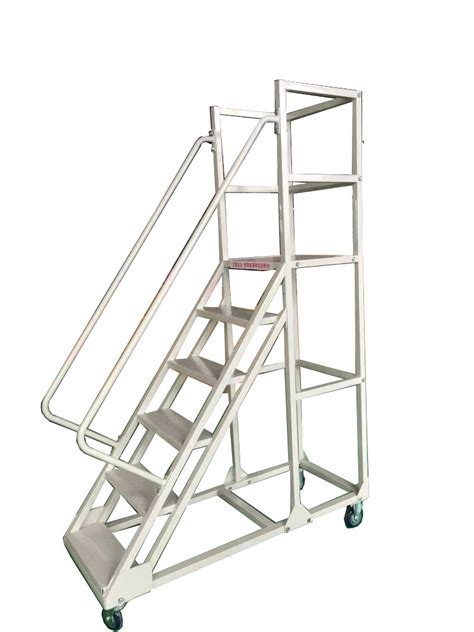 Steel Safety Rolling Mobile Platform Ladder in Warehouse - China Shelving and Wire Shelving price