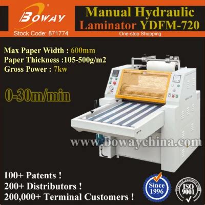Manual Thermal Heated Hot Coated Film Roll Laminator Lamination Laminating Machine China