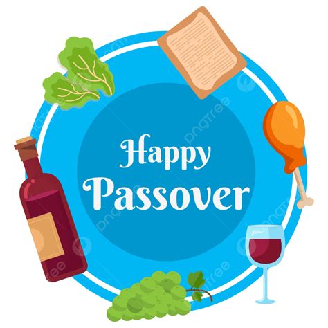 Traditional Transparent Happy Passover Vector Illustration Design