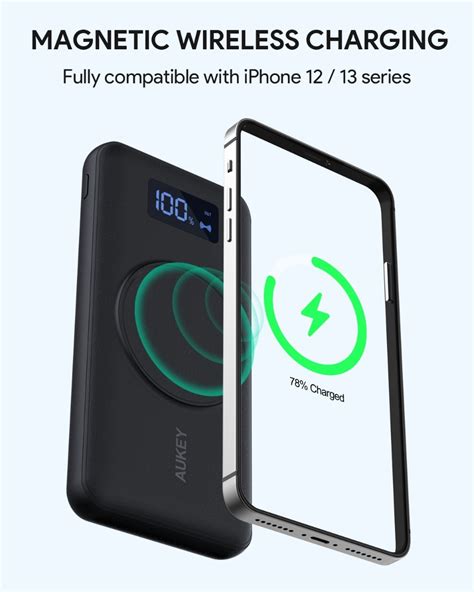 Aukey Basix Magair Mah Magnetic Wireless Charging Power Bank