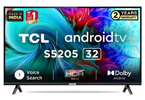 TCL 80 Cm 32 Inches HD Ready Certified Android Smart LED TV 32S5205