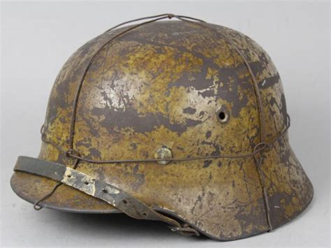 Cs Militaria Ww2 German M40 Wire Camouflage Tunisia Helmet Named To