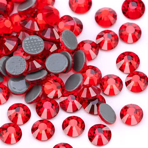 SS SS Light Siam Hot Fix Rhinestone Flatback Rhinestones Iron On Crystal Strass For DIY