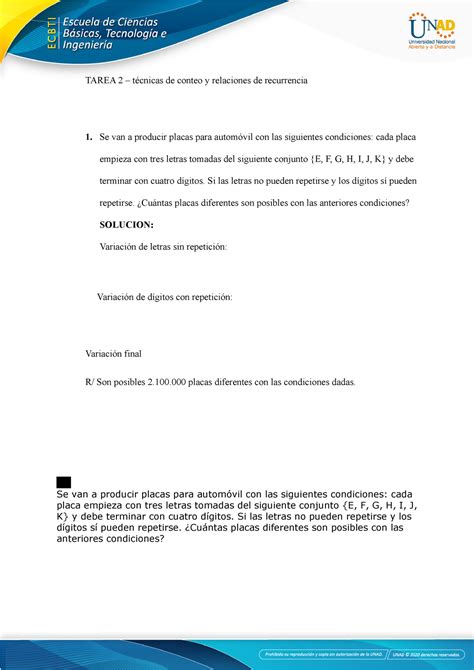 Tarea Matematicas Discretas Tarea T Cnicas De Conteo Y