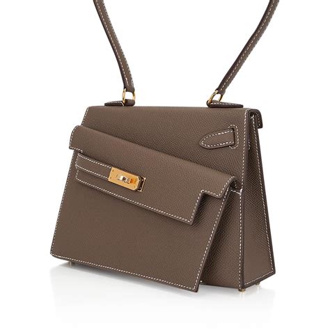 Hermès Kelly Sellier en Desordre 20 Etoupe Epsom Gold Hardware Limited