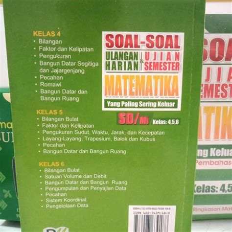 Jual SOAL SOAL ULANGAN HARIAN DAN UJIAN SEMESTER MATEMATIKA SD MI