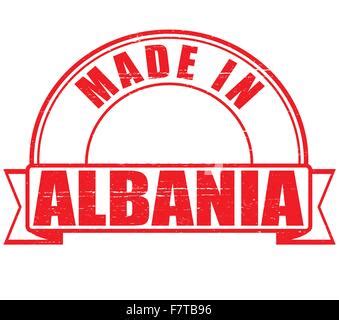 Made In Albania Sign Or Stamp On White Background Vector Illustration