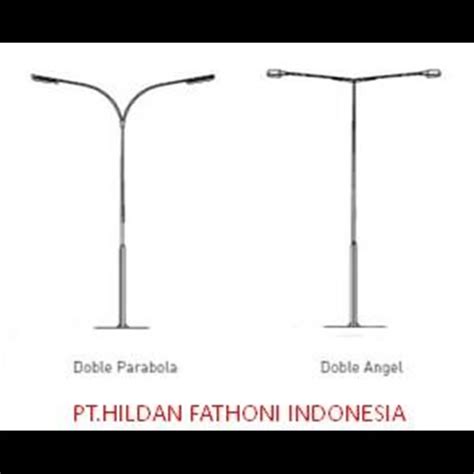 Jual Tiang Lampu Jalan PJU Oktagonal 6 Meter Double Ornament Angel