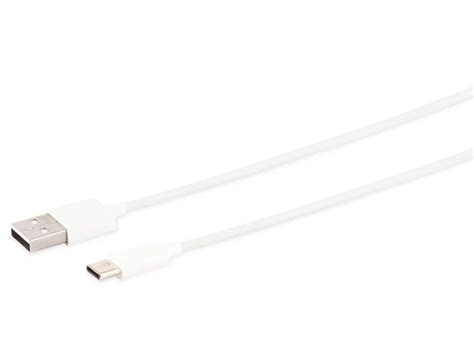 USB A Ladekabel USB C 2 0 ABS weiß 2 0 m online kaufen Pollin de