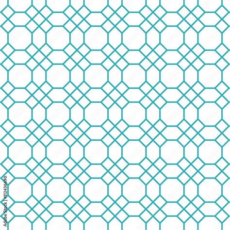 Octagons pattern vector. Octagons seamless pattern. Blue octagon shape pattern background ...