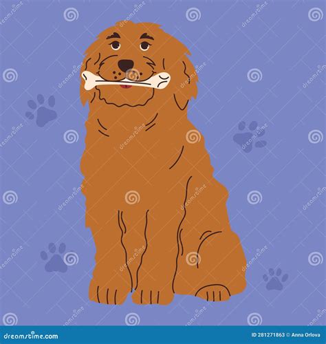 Dog with Toys for Brushing or Massaging Teeth. Dog Dental Health