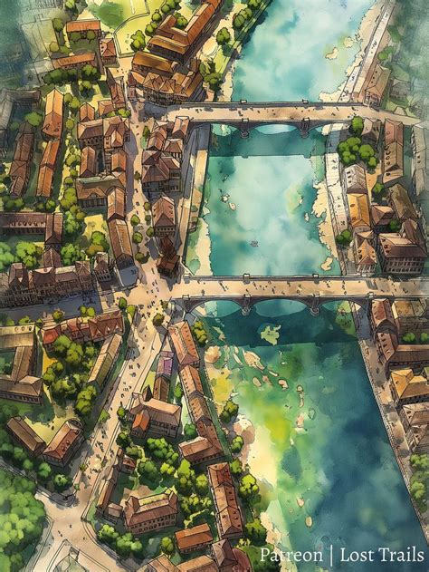 City Battlemaps Town Village Dnd Maps Dandd Pathfinder Gridded Maps