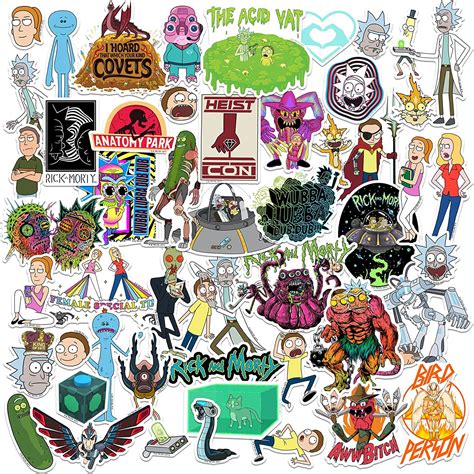 Rick And Morty Sticker Pack Die Cut Vinyl Large Deluxe Stickers Variety