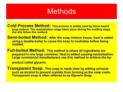 The soap making process