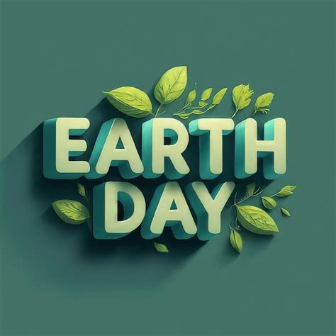 Premium Vector | Earth day concept with green earth planet and leaves ...