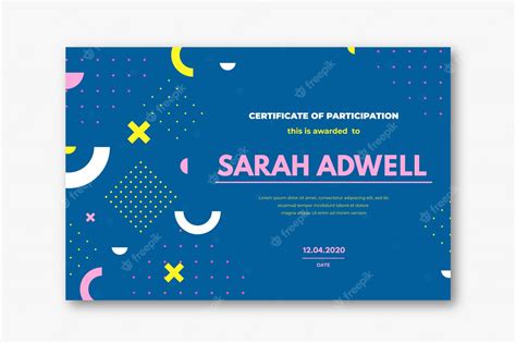 Premium Vector Creative Certificate Template Concept With Geometry