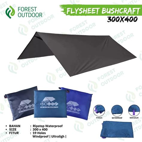 TENDA Flysheet 3x4 Flyshet Waterproof Tent Cover Bivouac 4x3 Meters