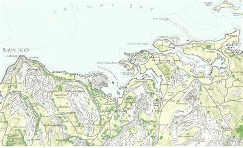 The Burren Map of the Burren County Clare Map. - Etsy