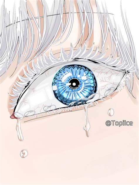 Gojo Satorus Crying Eye By Topiice On Deviantart