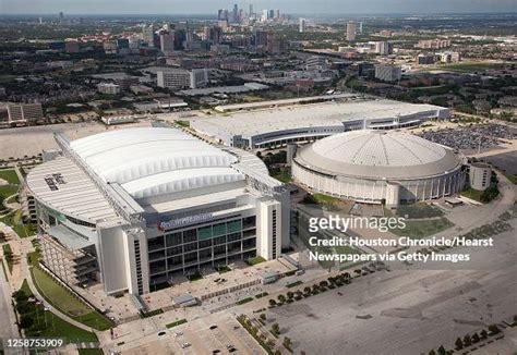 Aerial view of Reliant Park, including Reliant Stadium, the Reliant ...