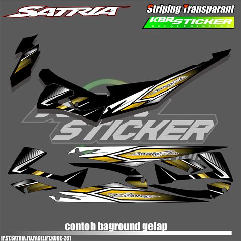 Satria FU FACELIFT Type S Motorcycle STRIPING Sticker SUZUKI SATRIA FU