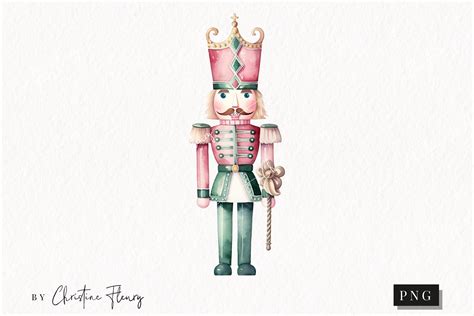 Pastel Watercolor Nutcracker Clipart Graphic By Christine Fleury