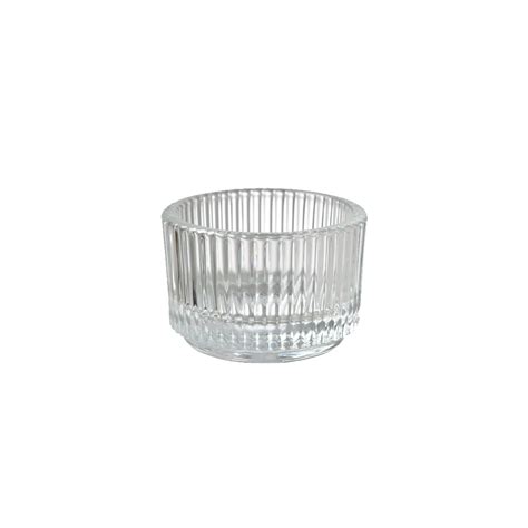 The Moville Ribbed Clear Glass Tealight Array Wedding And Event Hire