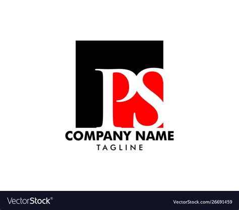 Initial Letter Ps Logo Template Design Royalty Free Vector