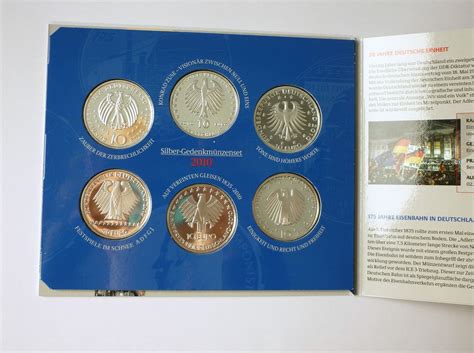 Deutschland BRD Germany 10 Euro 2010 Gedenkmünzen Set PP im Blister