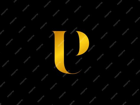 premium vector  black  gold logo   letter    black