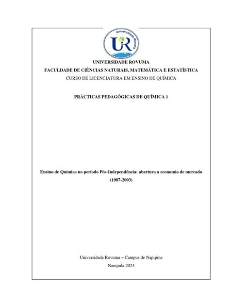 Exclusiva Para Ppqi - Significado de PPQI no Ensino de Química | PDF | Pedagogia | Química