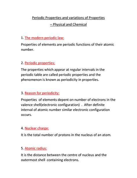 Solution Periodic Table Notes Icse Class 10 Studypool