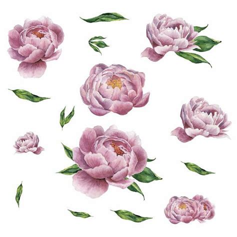 Large Peony Peel And Stick Giant Wall Decals Roommates Decor