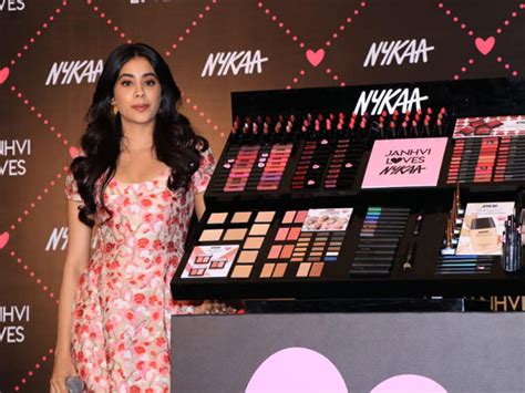 Janhvi Kapoor Pink Floral Dress At Nykaa Event