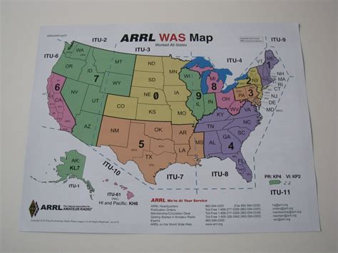 1 Arrl Band Plan Us Amateur Ham Radio Bands Power Limits Sm Poster Call Sign Map Ebay