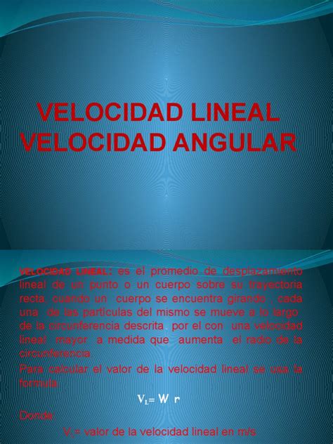 Velocidad Lineal