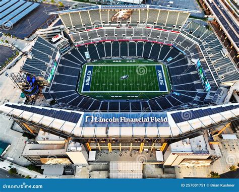 Aerial View of Empty Lincoln Financial Field in Philadelphia Editorial ...