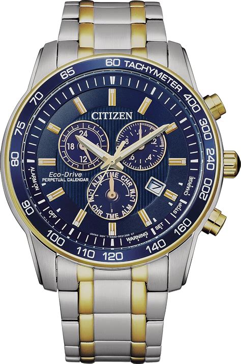 Citizen Eco Drive Sport Reloj Cron Grafo De Lujo Para Hombre En Acero