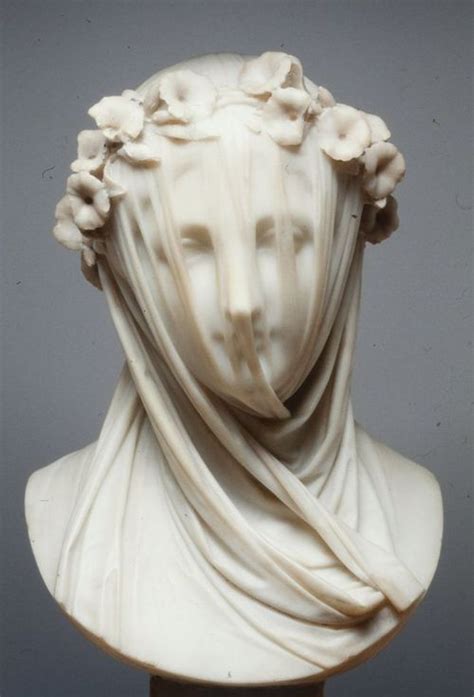 Veiled Lady C By Raffaelo Monti Italian Sculpture