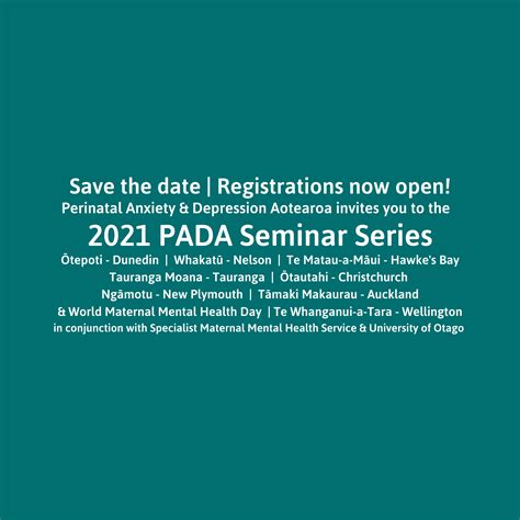 Seminar Series Registrations Now Open Pada Perinatal