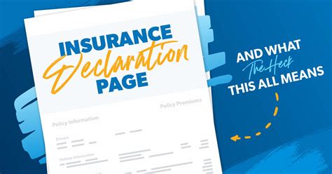 Understanding The Declarations Page The Insurance Store