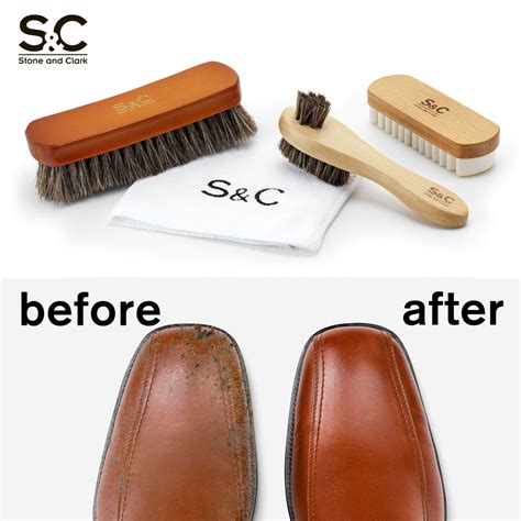 Variety Shoe Brush Kit - Polish, Buff Leather Shoes, Clean Suede, Nubu ...