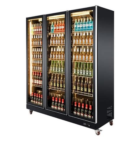 Auchmc Am G110A Glass Front Open Doors Cooler Beer Fridge Beverage