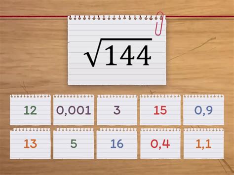 Арифметичний квадратний корінь - Знайти відповідність